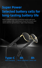 SG16 PRO Wireless for Audio Glasses Music Player Talking Voice Assistant AI Assistant Touch Control IPX-4 Waterproof