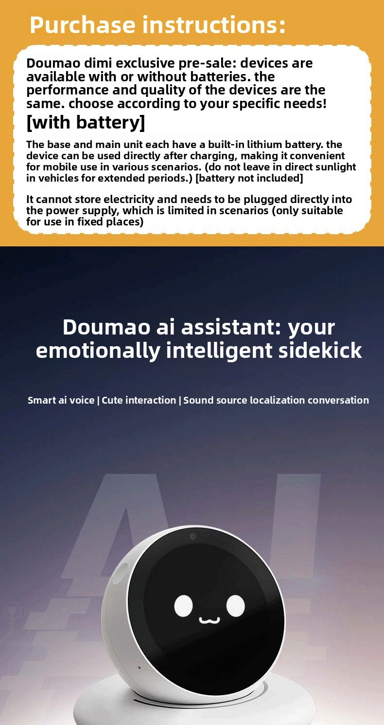 Factory OEM DiMi Desktop AI Robot Car Assistant 4G/WiFi Desktop Companion Emotional Exchange Partner Growing Robot 100+ Emojis