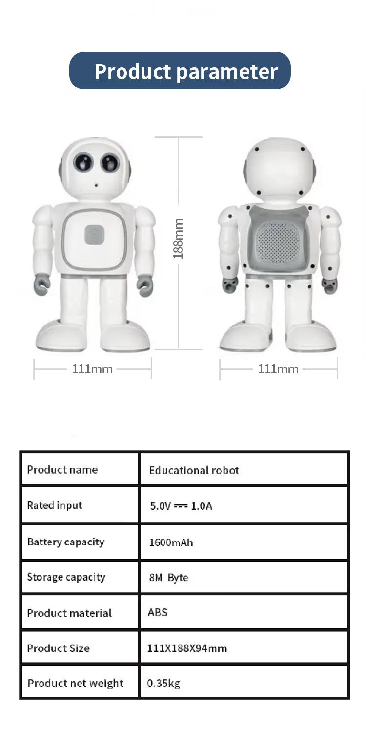 R8 Generic AI Programming Educational Robot - Interactive Voice Commands, Music, Dance, Storytelling, Educational Robot for Kids