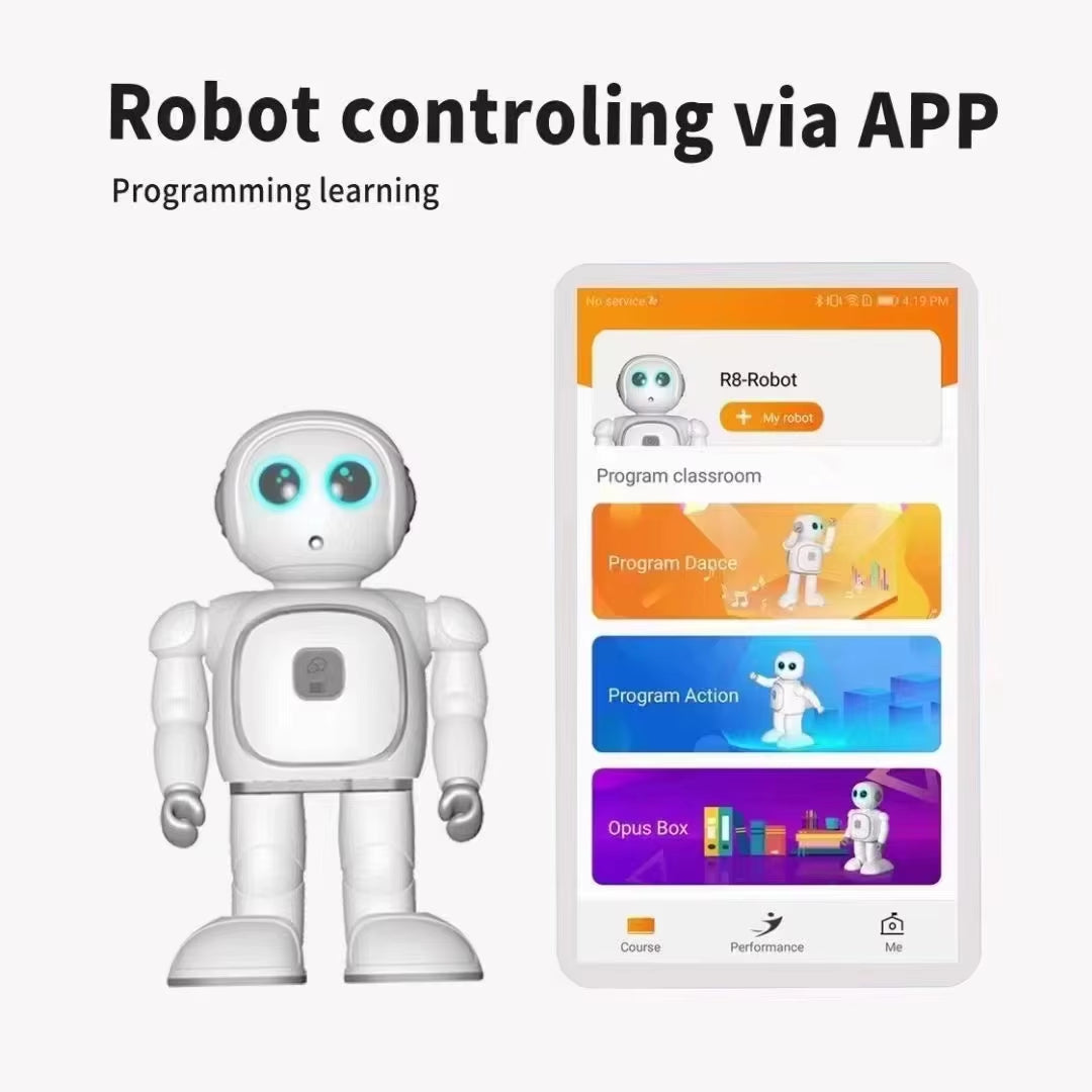 R8 Generic AI Programming Educational Robot - Interactive Voice Commands, Music, Dance, Storytelling, Educational Robot for Kids