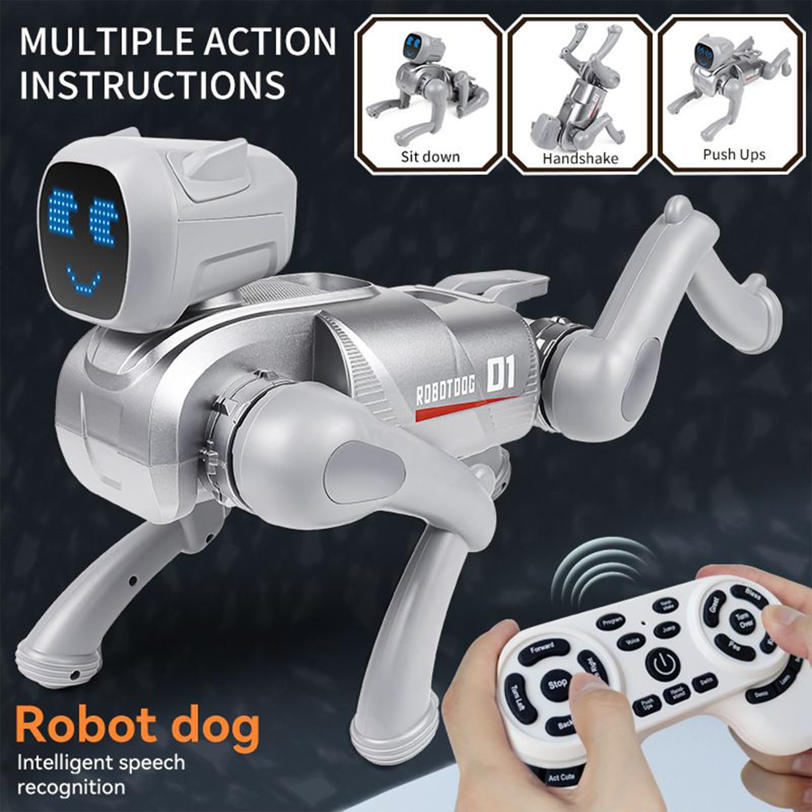 X1 Robot Toy Dog Intelligent Walking & Educational Dog - AR Interaction and Voice Recognition