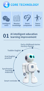 R8 Generic AI Programming Educational Robot - Interactive Voice Commands, Music, Dance, Storytelling, Educational Robot for Kids