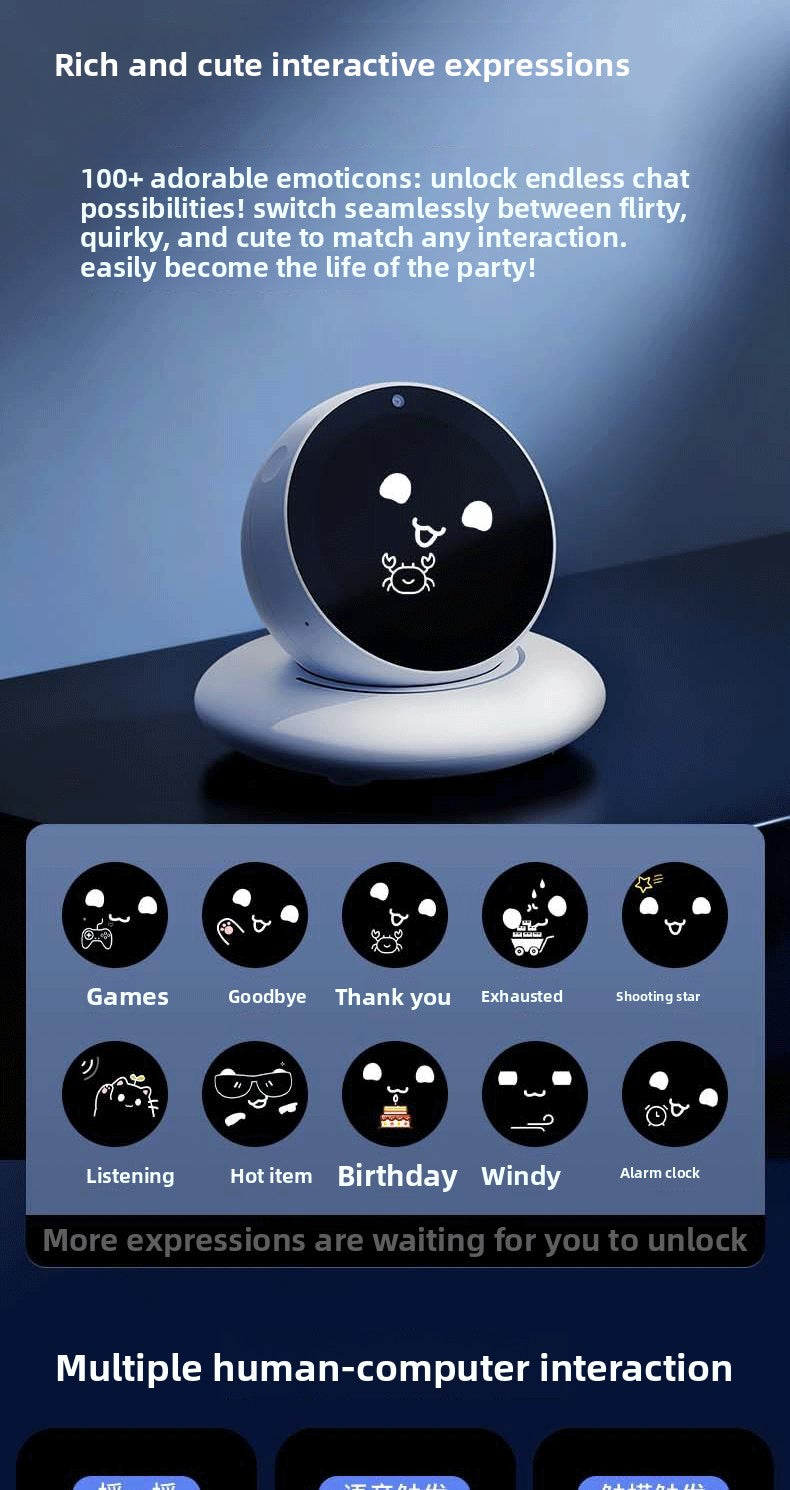 Factory OEM DiMi Desktop AI Robot Car Assistant 4G/WiFi Desktop Companion Emotional Exchange Partner Growing Robot 100+ Emojis