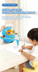 Drawing Robot Interactive Educational Drawing Robot, Magic Painting Robot Toy for Girls and Boys