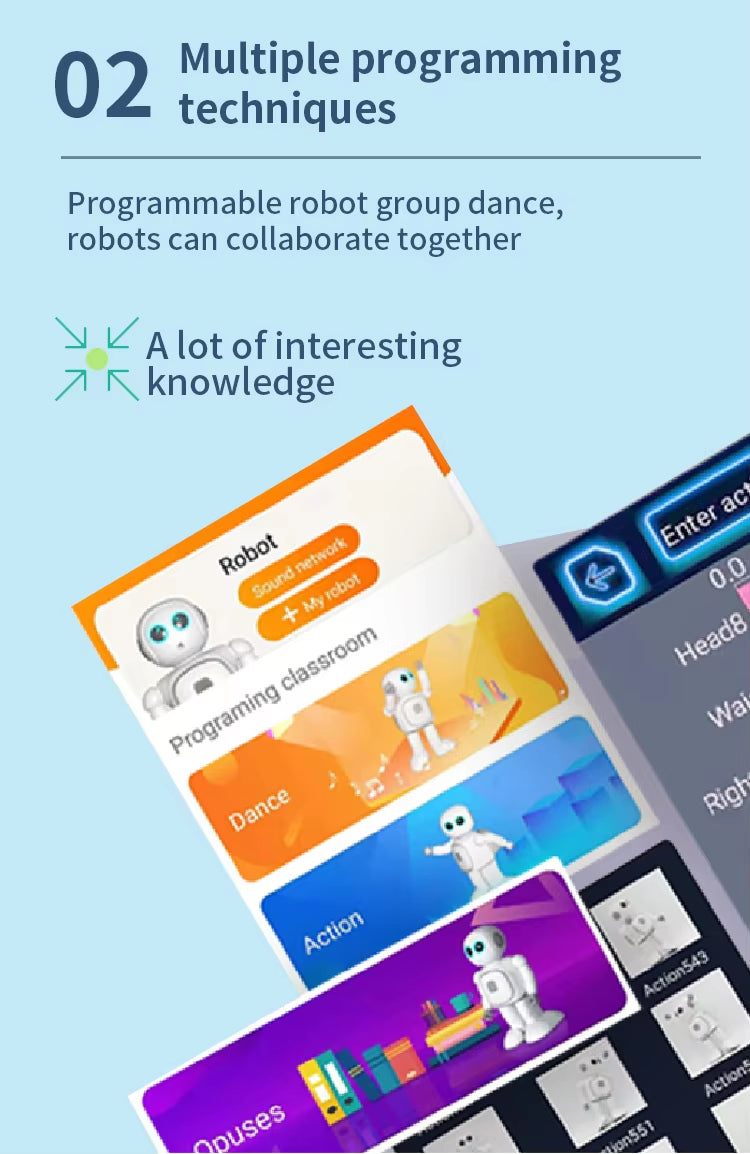 R8 Generic AI Programming Educational Robot - Interactive Voice Commands, Music, Dance, Storytelling, Educational Robot for Kids