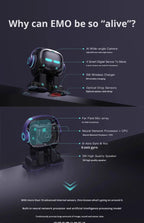 EMO Robot : The Coolest AI Desktop Pet with Personality and Ideas.
