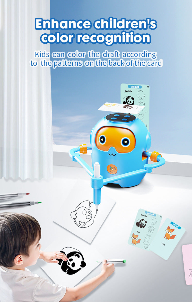 Drawing Robot Interactive Educational Drawing Robot, Magic Painting Robot Toy for Girls and Boys