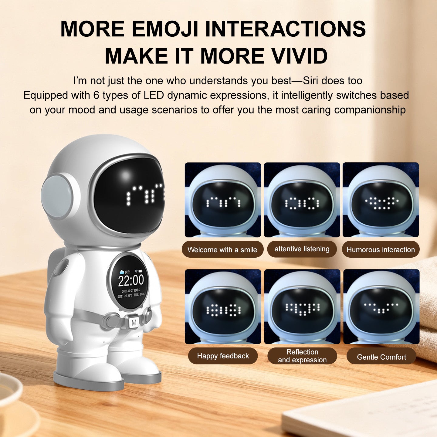 Astronaut AI Robot Toy Tuya APP Educational Robot WiFi Voice Interaction Intelligent Dialogue for 50+ Language