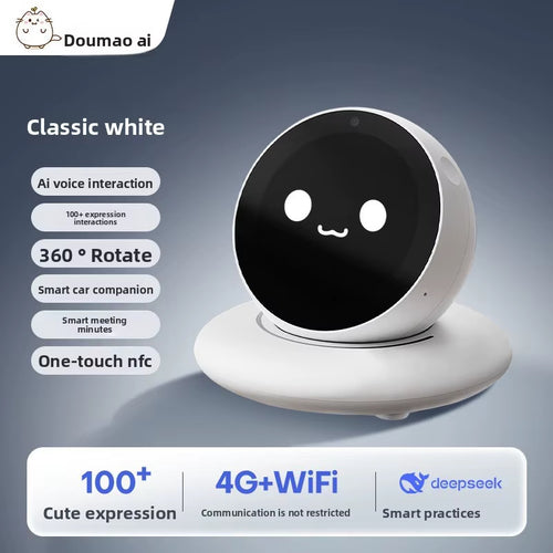 Factory OEM DiMi Desktop AI Robot Car Assistant 4G/WiFi Desktop Companion Emotional Exchange Partner Growing Robot 100+ Emojis