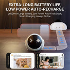 Magic S1 Indoor Security Robot Camera 1080P Portable Pet Camera with App Control Two-Way Audio, Night Vision, Automatic Charging